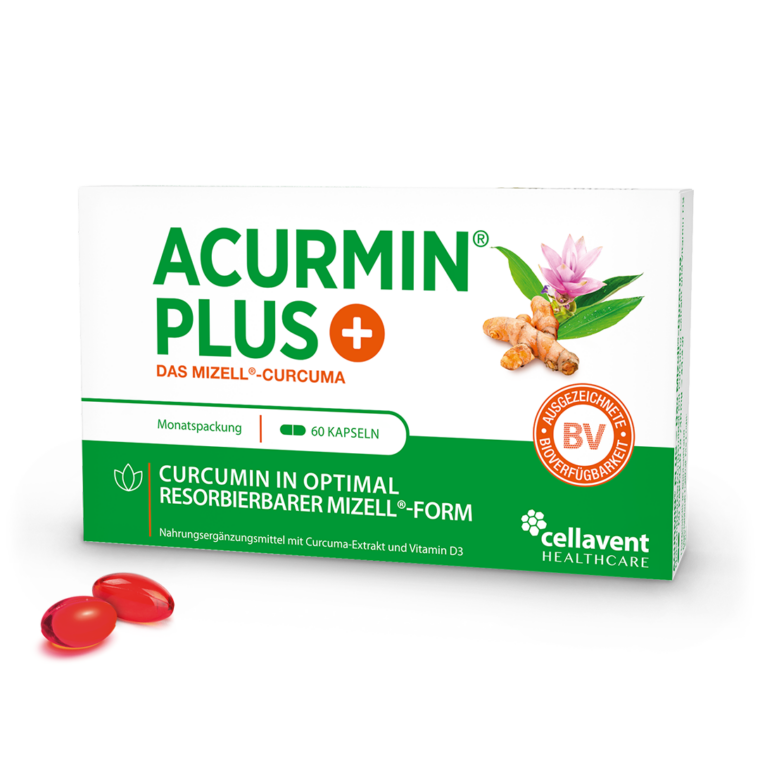 Verpackung Acurmin PLUS mit 2 Kapseln