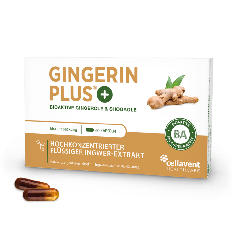 Verpackung Gingerin PLUS mit 2 Kapseln